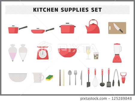 廚房用具插圖素材集 125289848
