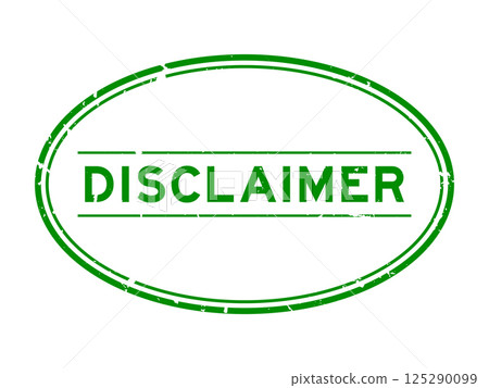 Grunge green disclaimer word oval rubber stamp in white background Grunge green disclaimer word oval rubber stamp in white background 125290099