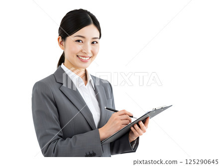 剪貼板的女商人 125290645