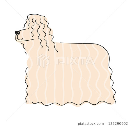 Afghan hound hand drawn dog Afghan hound hand drawn dog 125290902