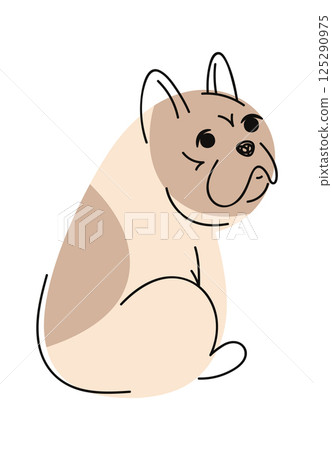 French bulldog hand drawn dog French bulldog hand drawn dog 125290975