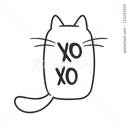 Xo-xo kitten frame speech bubble 125291020