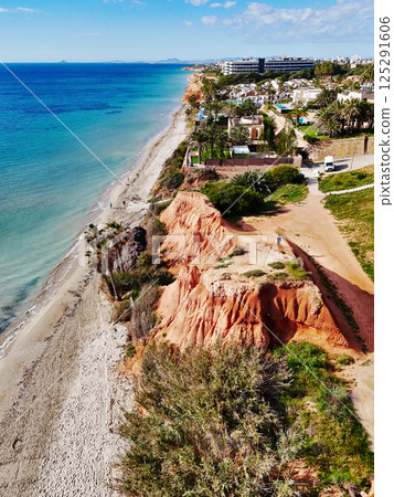 Aerial view of Dehesa de Campoamor resort town 125291606