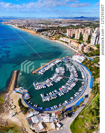 Aerial view of Dehesa de Campoamor resort town 125291607