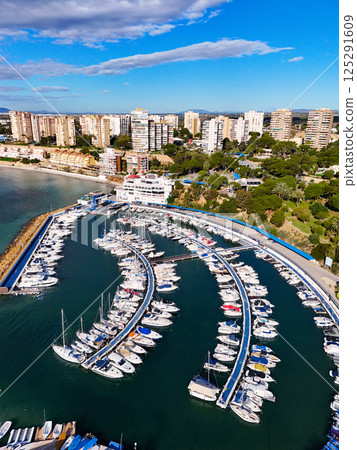 Aerial view of Dehesa de Campoamor resort town 125291609