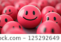 Cute funny pink emoticons. 3d illustration. World Emoji Day 125292649