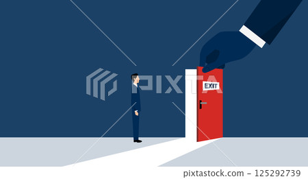 Restructuring, dismissal image illustration, flat illustration, vector 125292739