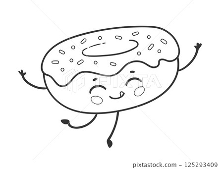 Cute Donut Character 125293409