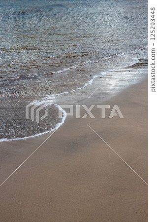 Sand beach and a line of the tide, Gran Canaria, Spain Sand beach and a line of the tide, Gran Canaria, Spain 125293448
