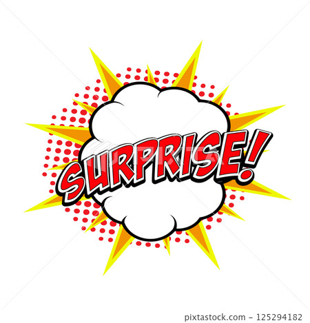 Surprise! Comic style phrase. Vector design element Surprise! Comic style phrase. Vector design element 125294182
