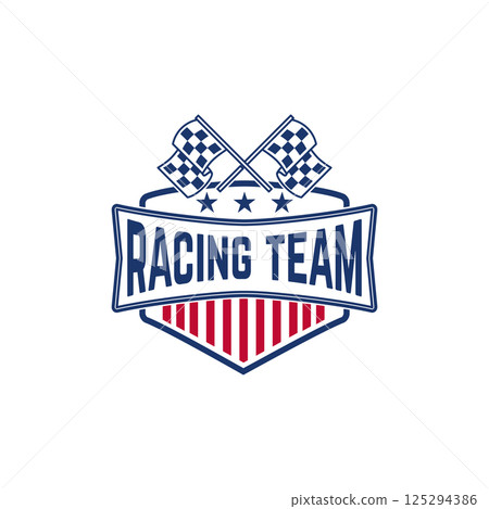 Racing team logo template. Vector design elements for logo, label, emblem. Racing team logo template. Vector design elements for logo, label, emblem. 125294386