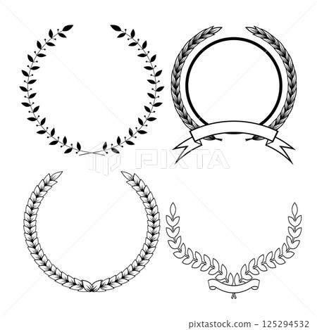 A set of four vector wreaths 125294532