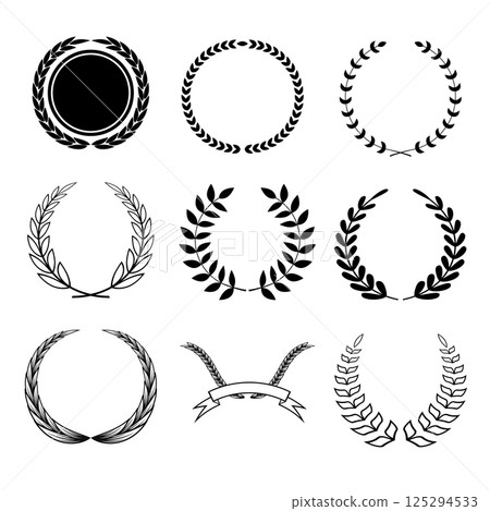 A set of four vector wreaths 125294533