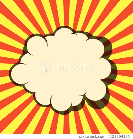 Comic speech bubble, comic background 125294555