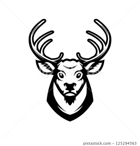 Illustration of deer head. Design elements 125294563