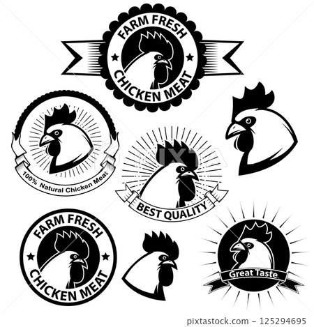 100% natural fresh chicken labels. 100% natural fresh chicken labels. 125294695