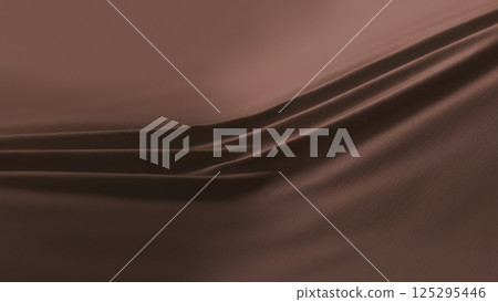 Blank brown fabric material crumpled mockup, side view Blank brown fabric material crumpled mockup, side view 125295446