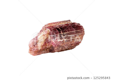 Tourmaline mineral stone on white background 125295843
