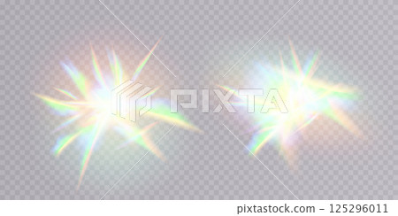 Colorful Light Sparkles and Glows to Dramatically Enhance Graphic Design Projects and Various Creative Endeavors 125296011