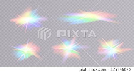 Experience Vibrant and Colorful Light Effects Combined with Sparkles for Your Contemporary Digital Design Projects 125296020