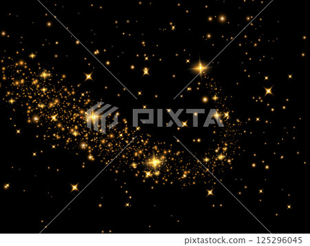 A Starlit Galaxy Background Showcasing Beautifully Glimmering Stars Against a Dark Space Filled with Cosmic Mystique 125296045