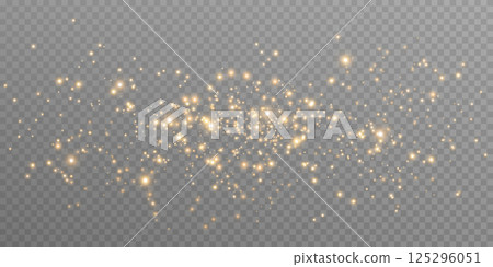 Sparkling golden dust particles perfect for creating stunning festive designs and vibrant backgrounds 125296051