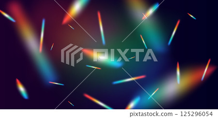 Vibrantly Colorful Light Streaks That Dance on a Dark Background Abstract Digital Art Composition and Design 125296054