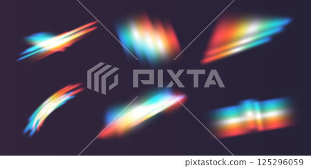 Dynamic and Abstract Light Patterns Featuring a Variety of Vibrant and Eye Catching Colors and Effects 125296059