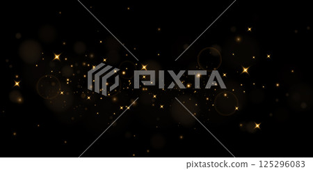 Sparkling Golden Glitter on a Beautiful Dark Background That Captivates the Imagination and Enchants the Viewer 125296083