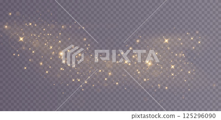 Experience the beauty of Golden Sparkle Effects, perfect for enhancing your Design and Decoration projects 125296090