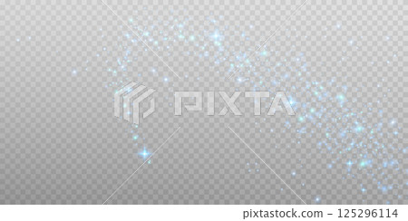 A Beautiful and Mesmerizing Sparkling Blue Light Trail Featuring Shimmering Effects that Truly Captivate All 125296114