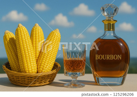 Corn and Bourbon Whiskey 125296206
