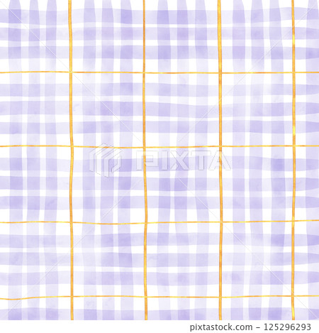 Gold Purple Plaid Tartan Gingham Check Hand Drawn Background Pattern Overlay Gold Purple Plaid Tartan Gingham Check Hand Drawn Background Pattern Overlay 125296293