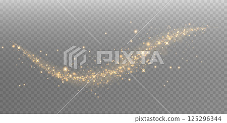 Golden Sparkle Effects for Trendy Creative Designs, Beautiful Backgrounds, and Vibrant Presentations 125296344