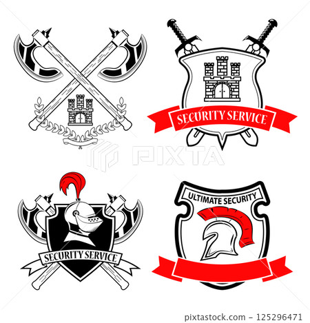 Security and protect vintage labels and badges Security and protect vintage labels and badges 125296471