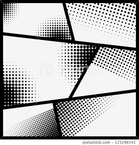 Comic style framed background. Design element for flyer, poster. Vector illustration. 125296542