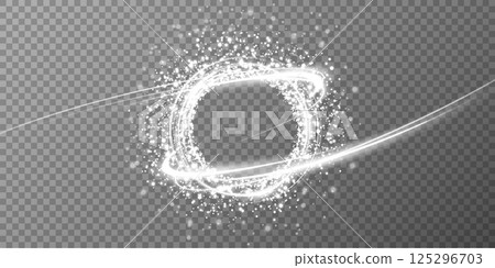 Glowing Sparkling Circle Effect An enchanting visual concept that captivates with its vibrant and dynamic design 125296703