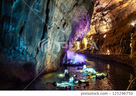 Mira de Aire Caves, Grutas de Mira de Aire at Leiria, Portugal. A set of limestone caves in Porto de Mos 125296750