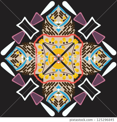 kaleidoscope fabric design texture for background 125296845