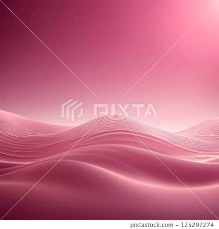 Gentle pink waves undulate softly, creating a soothing atmosphere that invites relaxation. This abstract backdrop suggests tranquility and artistic expression through flowing lines Generative AI 125297274