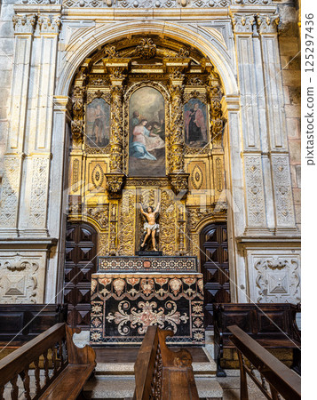 Interior view of Porto Cathedral Interior view of Porto Cathedral 125297436