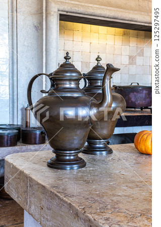 Mafra, Portugal - Apr 11, 2025: Interior of the Mafra National Palace at Mafra, Portugal. Mafra, Portugal - Apr 11, 2025: Interior of the Mafra National Palace at Mafra, Portugal. 125297495