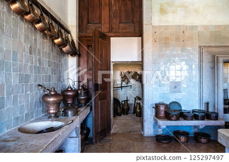 Mafra, Portugal - Apr 11, 2025: Interior of the Mafra National Palace at Mafra, Portugal. 125297497