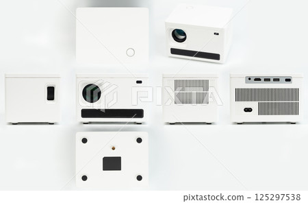 Different views of digital projector 125297538