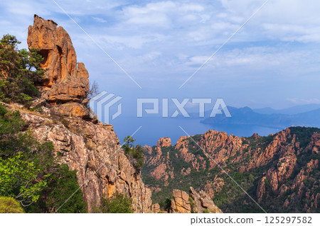 Piana, Corsica. Majestic rock formations 125297582