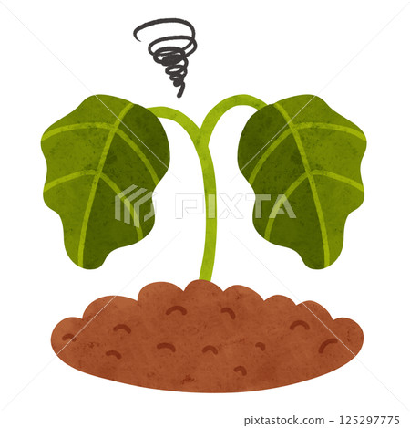 Discolored and withered foliage leaves, watercolor-style hand-drawn illustration Discolored and withered foliage leaves, watercolor-style hand-drawn illustration 125297775