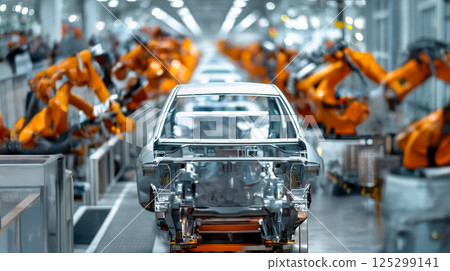 汽車生產線特寫 125299141
