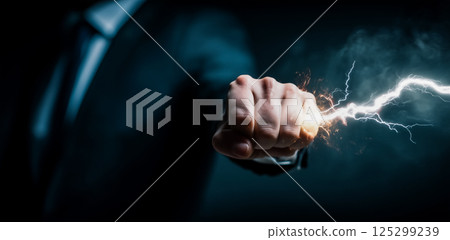 Surreal energy flow in the hands 125299239