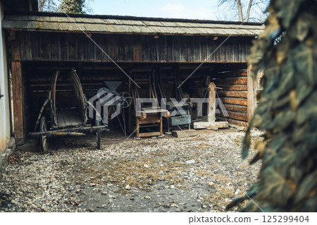 Ancient Buildings Of Stone And Wood  125299404