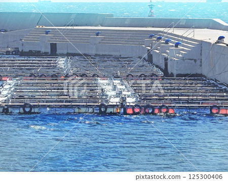 Fishing port scenery: Fish tank [horizontal composition] 125300406